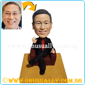 Custom 3D Relaxing Boss On Sofa Figurine